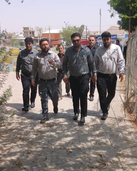 بازدید و بررسی خدمات شهری در پارکهای ۱۱ هکتاری و گل نرگس توسط شهرداری مسجدسلیمان